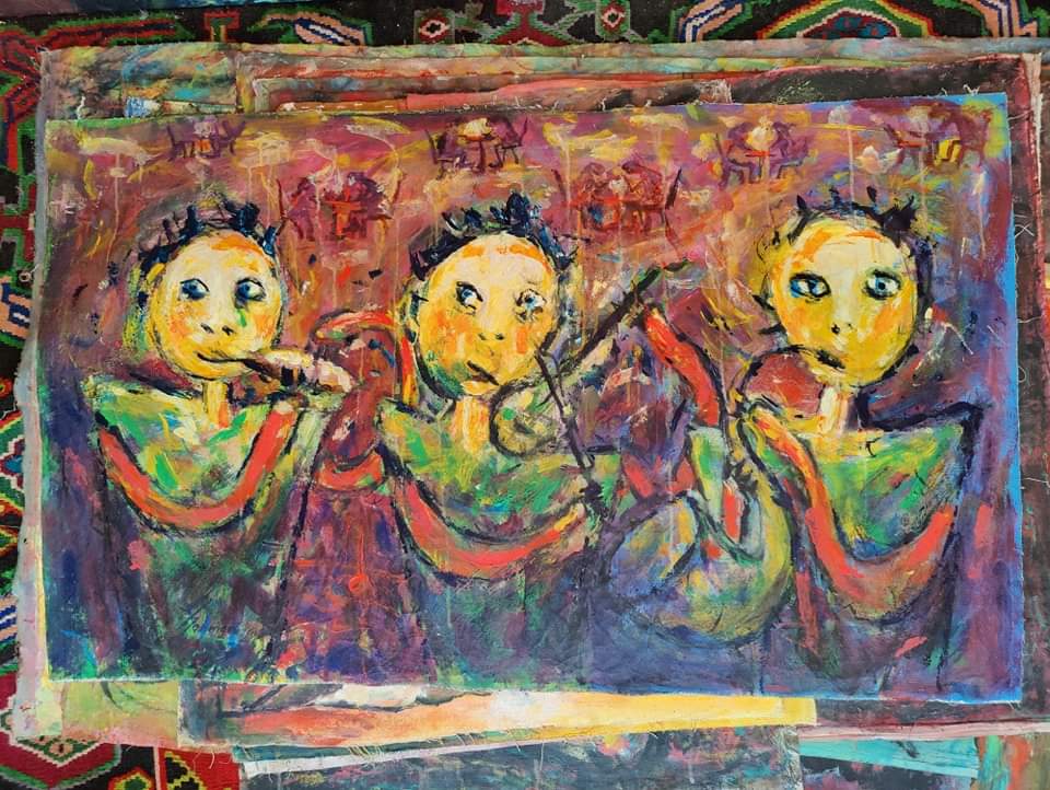 Blue-eyed musician
